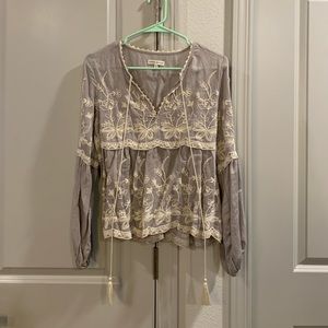 Moon River Embroidered Top